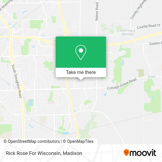 Rick Rose For Wisconsin map