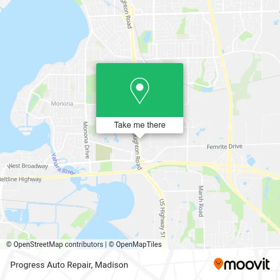 Progress Auto Repair map