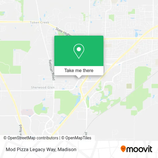 Mod Pizza Legacy Way map