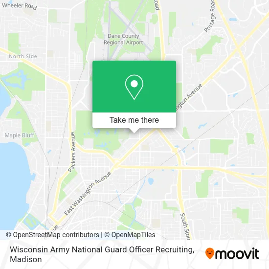 Wisconsin Army National Guard Officer Recruiting map