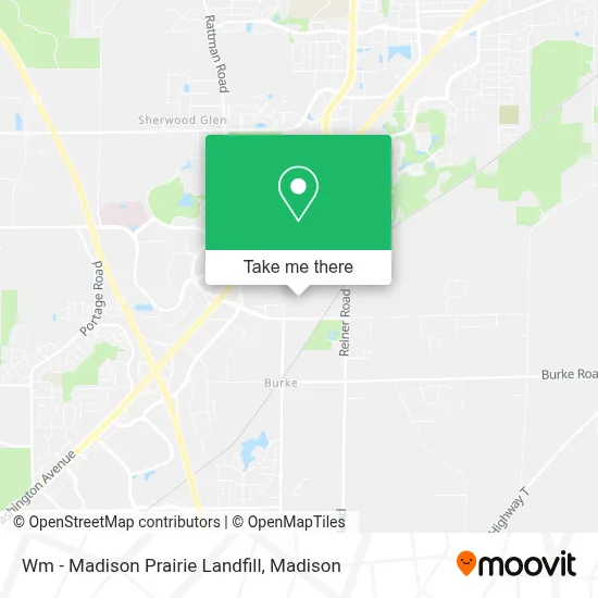 Wm - Madison Prairie Landfill map