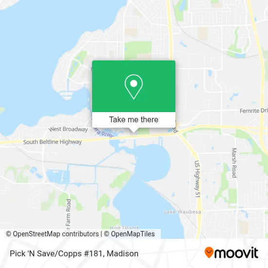 Pick 'N Save/Copps #181 map