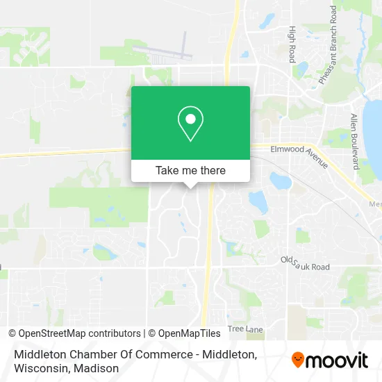 Middleton Chamber Of Commerce - Middleton, Wisconsin map