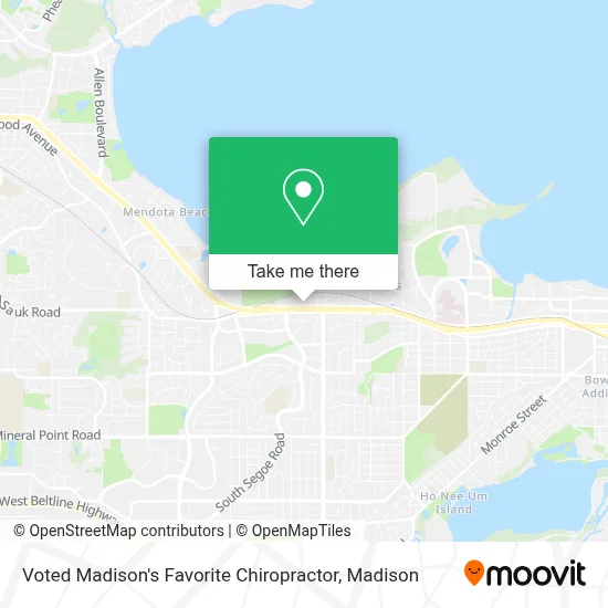 Voted Madison's Favorite Chiropractor map