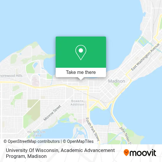 University Of Wisconsin, Academic Advancement Program map