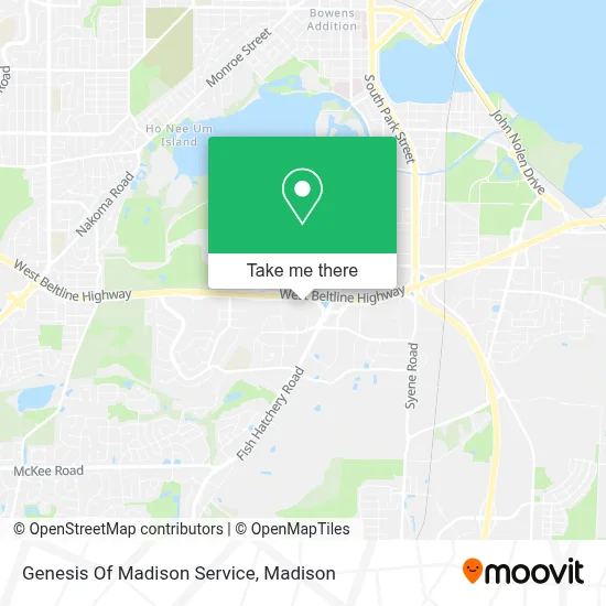 Genesis Of Madison Service map