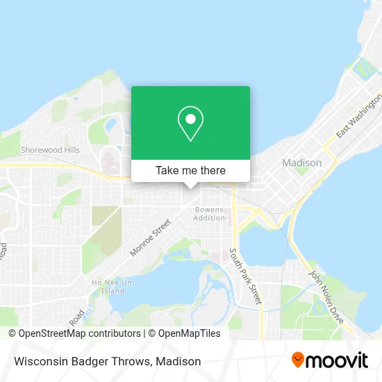 Wisconsin Badger Throws map
