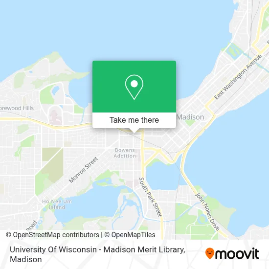 University Of Wisconsin - Madison Merit Library map