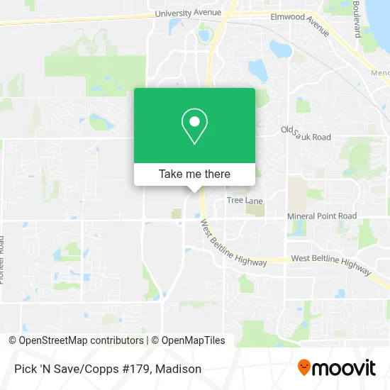 Pick 'N Save/Copps #179 map