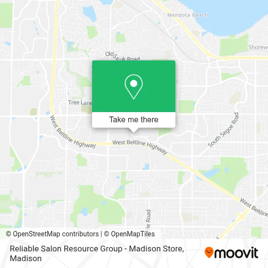 Reliable Salon Resource Group - Madison Store map
