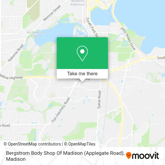 Bergstrom Body Shop Of Madison (Applegate Road) map