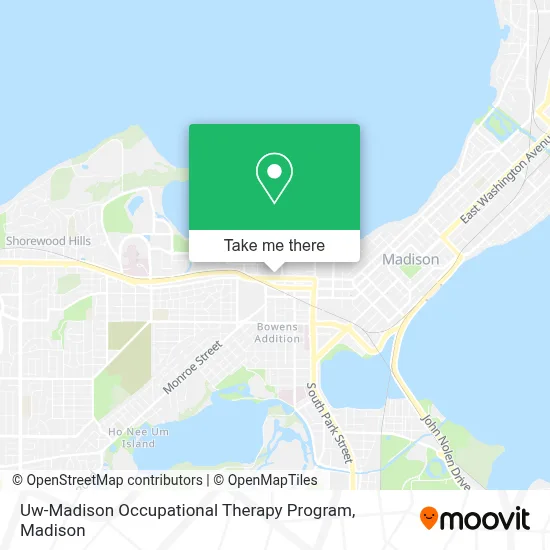 Uw-Madison Occupational Therapy Program map