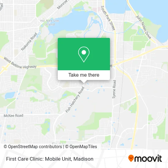 First Care Clinic: Mobile Unit map