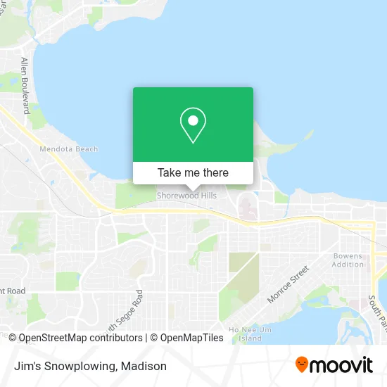 Jim's Snowplowing map