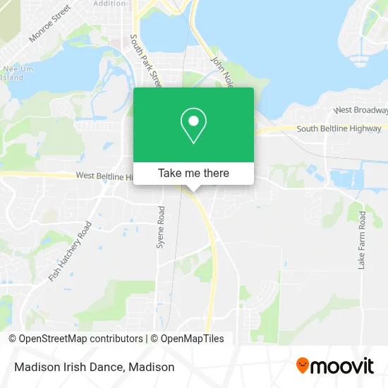 Madison Irish Dance map