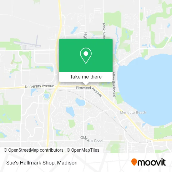 Sue's Hallmark Shop map