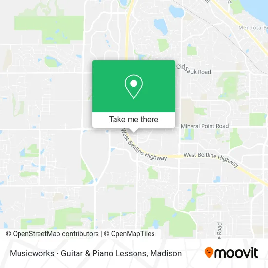 Musicworks - Guitar & Piano Lessons map