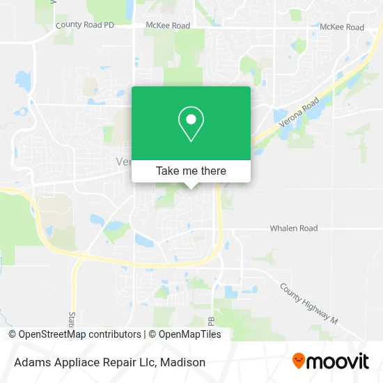 Adams Appliace Repair Llc map