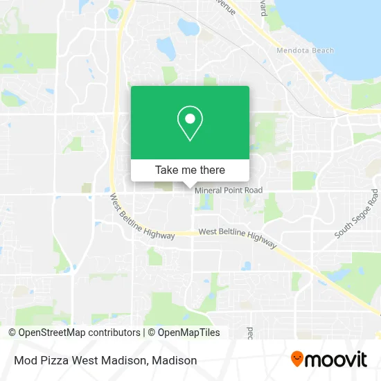 Mod Pizza West Madison map