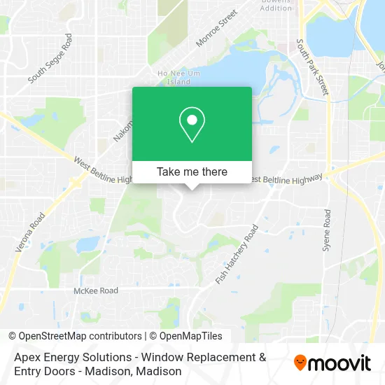 Apex Energy Solutions - Window Replacement & Entry Doors - Madison map
