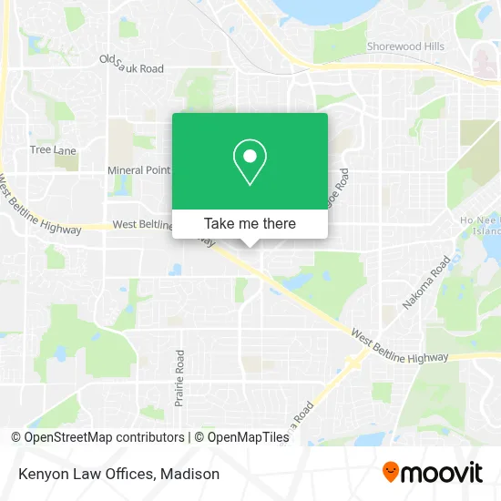 Kenyon Law Offices map