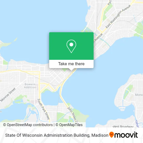 State Of Wisconsin Administration Building map