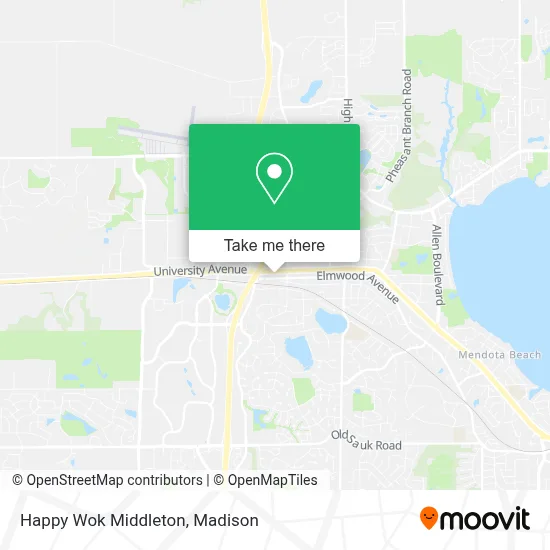 Happy Wok Middleton map