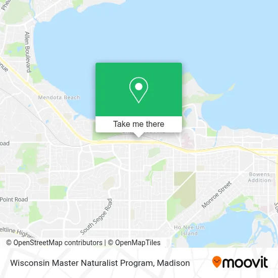 Mapa de Wisconsin Master Naturalist Program