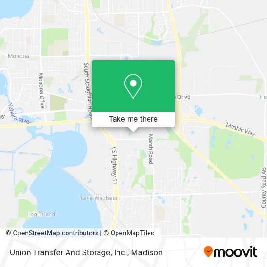 Union Transfer And Storage, Inc. map
