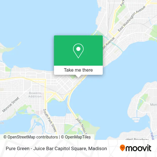 Pure Green - Juice Bar Capitol Square map