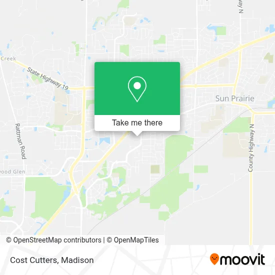 Cost Cutters map
