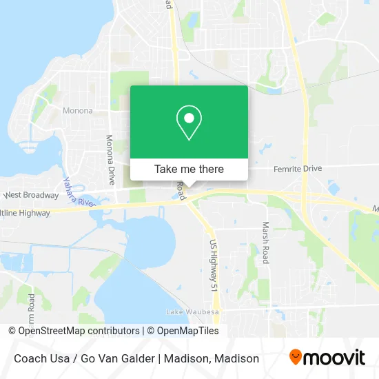 Coach Usa / Go Van Galder | Madison map