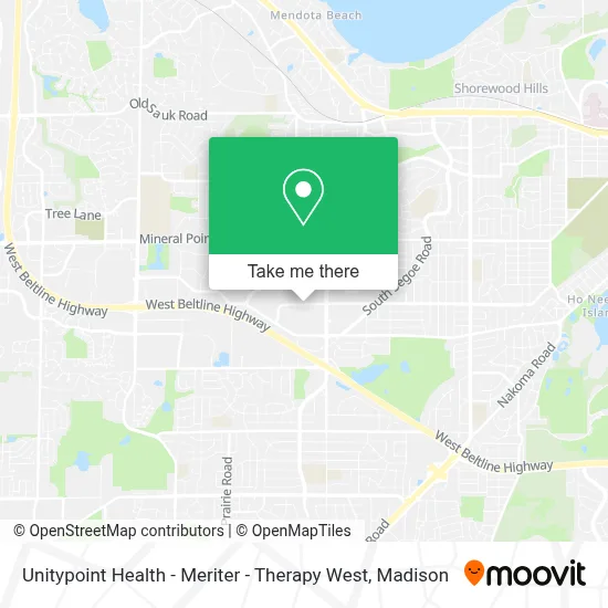 Unitypoint Health - Meriter - Therapy West map