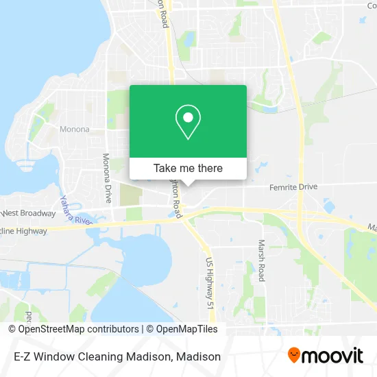E-Z Window Cleaning Madison map