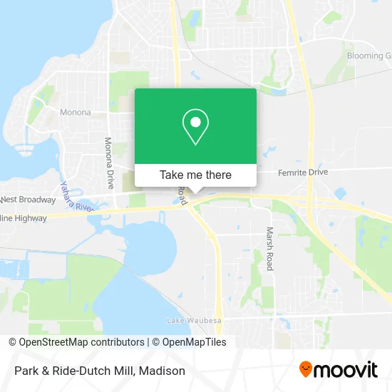 Park & Ride-Dutch Mill map