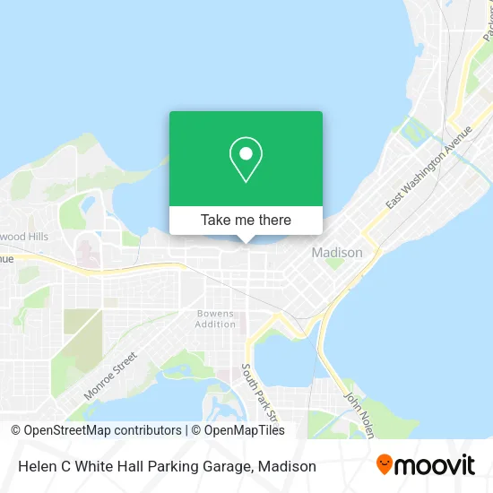 Mapa de Helen C White Hall Parking Garage