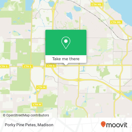 Mapa de Porky Pine Petes, 7475 Mineral Point Rd Madison, WI 53717