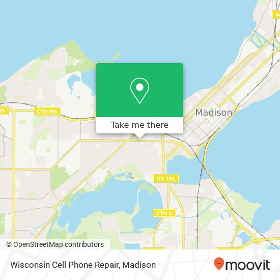 Mapa de Wisconsin Cell Phone Repair