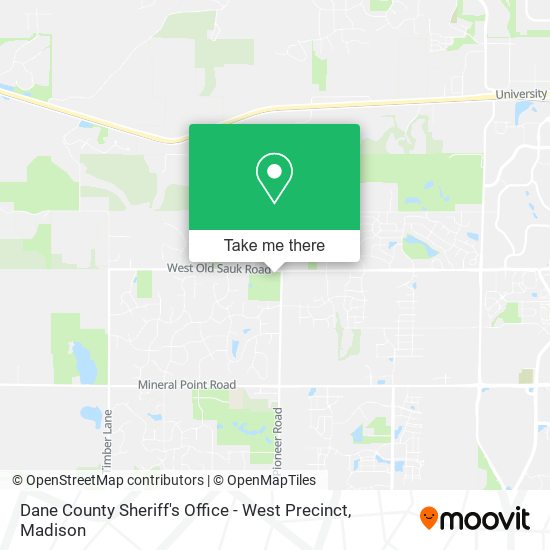 Dane County Sheriff's Office - West Precinct map