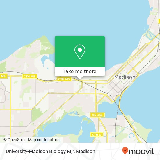 Mapa de University-Madison Biology Mjr
