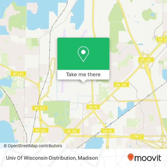 Univ Of Wisconsin-Distribution map