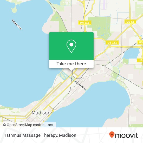 Isthmus Massage Therapy map