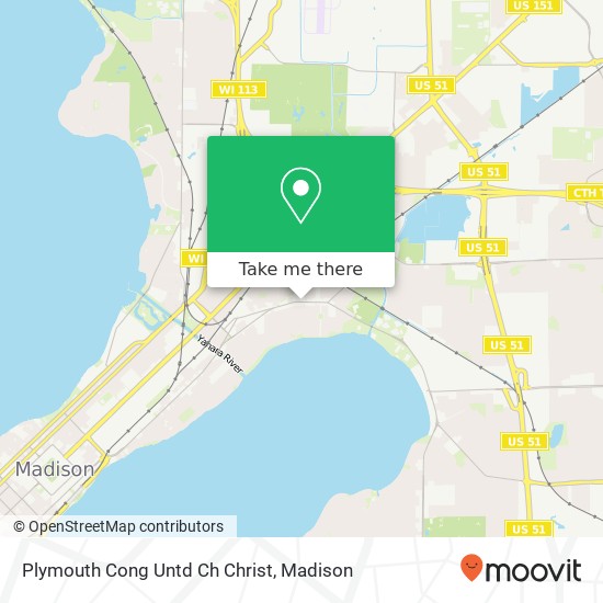 Plymouth Cong Untd Ch Christ map