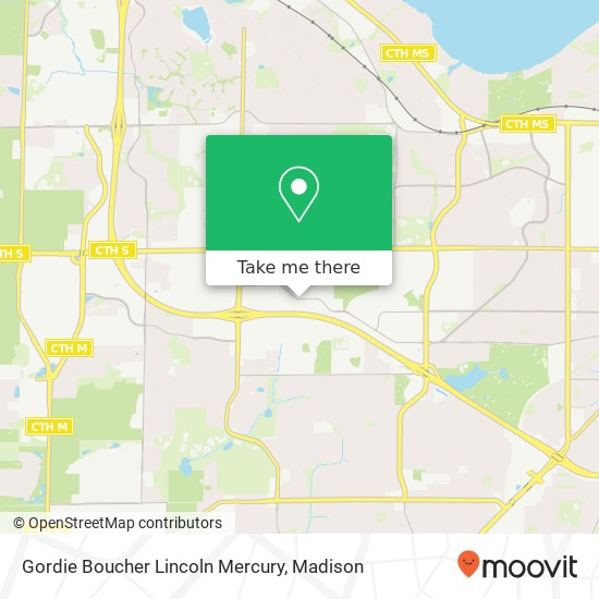 Mapa de Gordie Boucher Lincoln Mercury