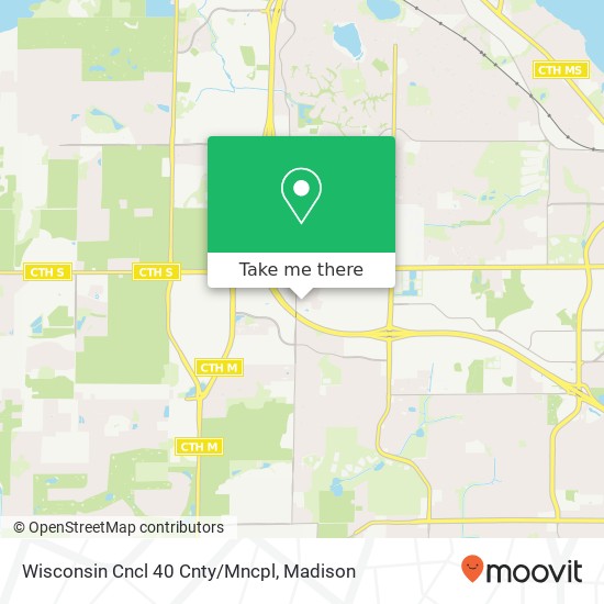 Mapa de Wisconsin Cncl 40 Cnty/Mncpl