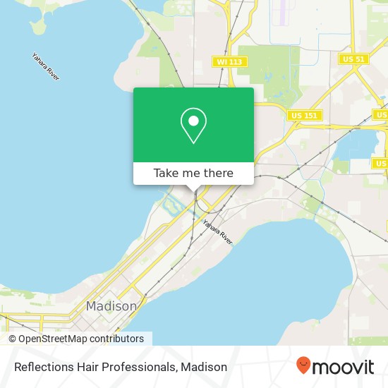 Reflections Hair Professionals map