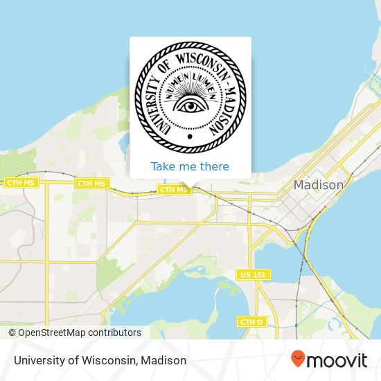 University of Wisconsin map