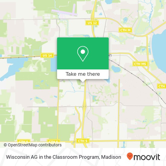 Wisconsin AG in the Classroom Program map