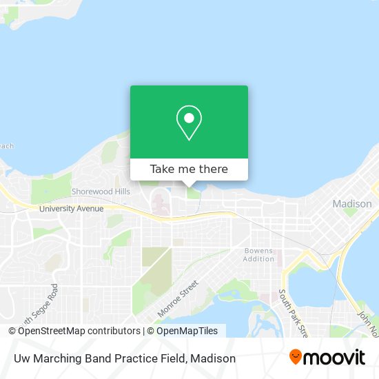 Uw Marching Band Practice Field map