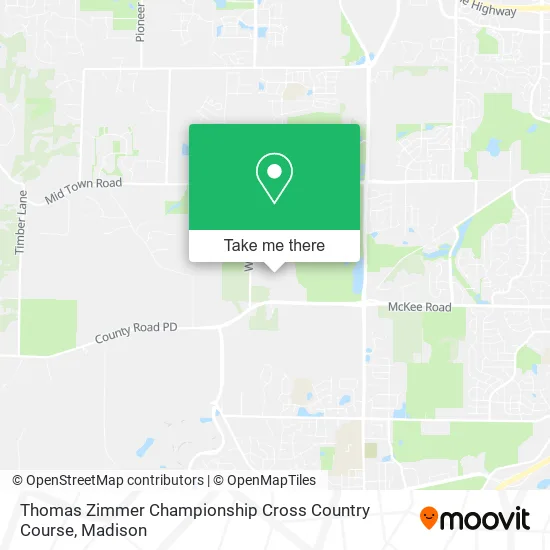 Thomas Zimmer Championship Cross Country Course map
